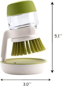 img 1 attached to 🧽 Dishwashing Scrub Brush with Soap Dispenser - Ideal for Cleaning Pots, Pans, and Sinks in the Kitchen