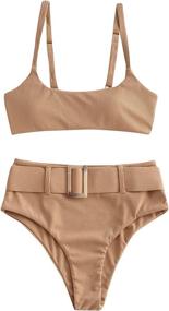 img 4 attached to SOLY HUX Spaghetti Waisted Swimsuits Women's Clothing : Swimsuits & Cover Ups