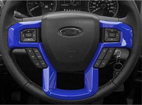 img 3 attached to Keptrim для F-150 ABS Синяя накладка на руль для 2015-2020 Ford F150