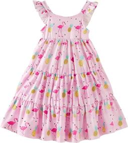 img 3 attached to Vieille Summer Yellow Mustard Sundress Girls' Clothing ~ Dresses