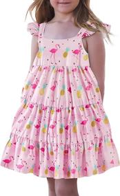 img 4 attached to Vieille Summer Yellow Mustard Sundress Girls' Clothing ~ Dresses