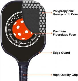 img 3 attached to TICCI Pickleball Paddle Set 2 Premium Graphite Craft Rackets Honeycomb Core 4 Balls Ultra Cushion Grip Racquet 1 Carry Bag Accessories Gift Men Women Kids Indoor Outdoor (Black)