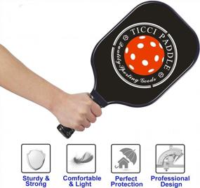 img 1 attached to TICCI Pickleball Paddle Set 2 Premium Graphite Craft Rackets Honeycomb Core 4 Balls Ultra Cushion Grip Racquet 1 Carry Bag Accessories Gift Men Women Kids Indoor Outdoor (Black)