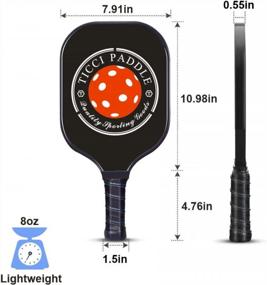 img 2 attached to TICCI Pickleball Paddle Set 2 Premium Graphite Craft Rackets Honeycomb Core 4 Balls Ultra Cushion Grip Racquet 1 Carry Bag Accessories Gift Men Women Kids Indoor Outdoor (Black)