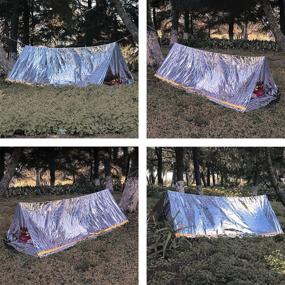 img 3 attached to Be Prepared For Anything With DZRZVD Life Tent Emergency Survival Shelter – 4-In-1 Kit For 2 People: Tent, Blanket, Sleeping Bag, Raincoat