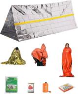 be prepared for anything with dzrzvd life tent emergency survival shelter – 4-in-1 kit for 2 people: tent, blanket, sleeping bag, raincoat logo