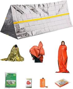 img 4 attached to Be Prepared For Anything With DZRZVD Life Tent Emergency Survival Shelter – 4-In-1 Kit For 2 People: Tent, Blanket, Sleeping Bag, Raincoat