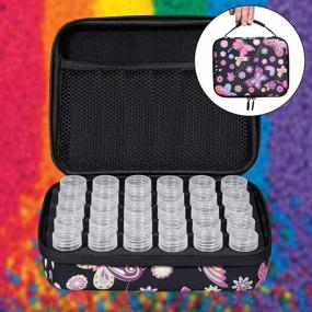 img 3 attached to 🔹 Benote Bead Storage Organizer Case - 30 Slot Diamond Painting Containers with Zipper Design - Portable Box for Art Craft Jewelry Rhinestones, Beads & Sewing Pills - Convenient Holder for Organizing