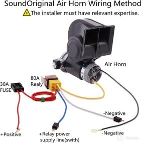 img 3 attached to 🚛 Super Loud 24V Car Air Horn by SoundOriginal - 130db Big Truck Horn with Automotive Relay for Trucks, Cars, and Motorcycles