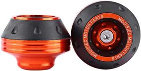 img 3 attached to 🍊 Keenso CNC Aluminum Front Fork Wheel Frame Sliders - Ultimate Motorbike Falling Protection (Orange)