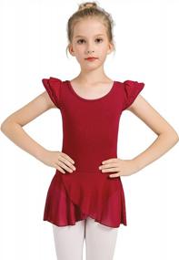 img 2 attached to DanShow Flutter Sleeve Petal Skirt Ballet Dance Leotards For Girls With Bowknot Back – Perfect For Performances