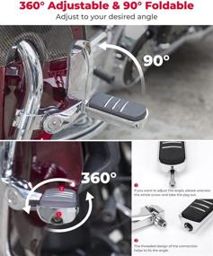 img 1 attached to 🏍️ KEMIMOTO Motorcycle Highway Pegs and Foot Pegs for Sportster Softail Electra Glide Road King Street Glide with 1.25" Engine Guard 1 1/4 Highway Bar