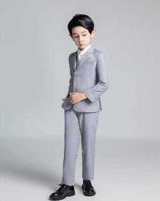 img 1 attached to Royal Blue Slim Fit 5 Piece Suit Set For Boys By YuanLu