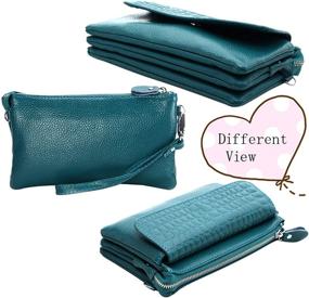 img 3 attached to Womens Smartphone Leather Wristlet Crossbody Women's Handbags & Wallets : Wristlets