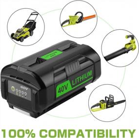 img 3 attached to ⚡️ Energup 40V 6.0Ah Replacement Ryobi 40V Lithium Battery and Charger Kit: Compatible with Ryobi 40-Volt Battery OP4040 OP4026 OP4030 OP4050 OP4060A + OP403 Ryobi 40V Charger