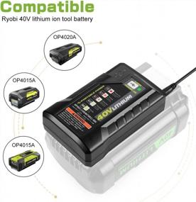 img 1 attached to ⚡️ Energup 40V 6.0Ah Replacement Ryobi 40V Lithium Battery and Charger Kit: Compatible with Ryobi 40-Volt Battery OP4040 OP4026 OP4030 OP4050 OP4060A + OP403 Ryobi 40V Charger