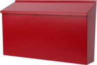 kyodoled wall-mount mailbox,large capacity mail box,galvanized steel rust-proof metal post box,mailboxes for outside,15.75"x9.44"x4.72" red логотип
