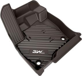 img 3 attached to 🚗 2020-2022 Ford Explorer 7 Passenger Full Set TPE Floor Mats | All Weather Custom Fit | Including 1st, 2nd, and 3rd Rows Car Liners | Black (7 Seater Only)