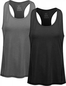 img 4 attached to Workout Tank Tops For Women, Quick Dry Sleeveless Shirts Yoga Tops Athletic T-Shirts Mesh Racerback For Sport Gym Running