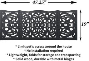 img 3 attached to Etna Freestanding Wood 3 Panel Fence Dogs