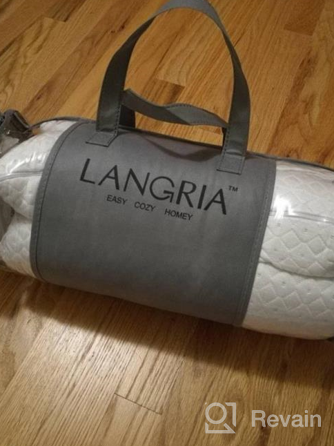 img 1 attached to Adjustable Memory Foam Pillow With Zip Cover By LANGRIA - Ideal For Side, Back, And Stomach Sleepers, CertiPUR-US Certified, Odor-Free, And Breathable - Standard Size, Washable review by Justin Heynoski