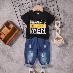 img 3 attached to Toddler Outfits Printed T Shirt Clothes Boys' Clothing : Clothing Sets