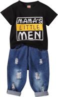 toddler outfits printed t shirt clothes boys' clothing : clothing sets logo