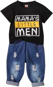 img 4 attached to Toddler Outfits Printed T Shirt Clothes Boys' Clothing : Clothing Sets
