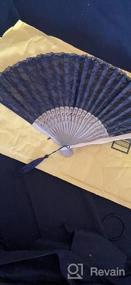 img 6 attached to Vintage Bamboo Wood Silk Folding Hand Fan For Women - Amajiji HBSY (23Cm) (003)