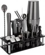 23-piece boston stainless steel cocktail shaker set - professional bar tools for home, bar & party drink mixing logo