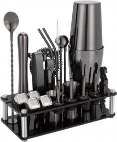 img 4 attached to 23-Piece Boston Stainless Steel Cocktail Shaker Set - Professional Bar Tools For Home, Bar & Party Drink Mixing