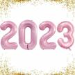 2023 new year's eve party decorations - 40" pink number balloons logo