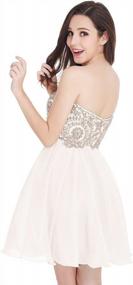 img 3 attached to Junior'S Gold Lace Applique Short Quinceanera Homecoming Dresses By Babyonline