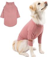 🐶 soft warm light turtleneck spring tshirt for small puppy dogs - blooming pet sweater in colorful stylish design (xl, baby pink) логотип