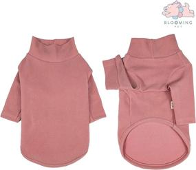 img 1 attached to 🐶 Soft Warm Light Turtleneck Spring Tshirt for Small Puppy Dogs - Blooming Pet Sweater in Colorful Stylish Design (XL, Baby Pink)