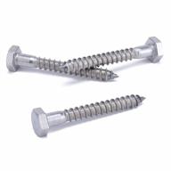 muzata 50 pack 1/4''×2'' hex lag screws stainless steel self-tapping bolts for outdoor projects fa02, fn1 logo