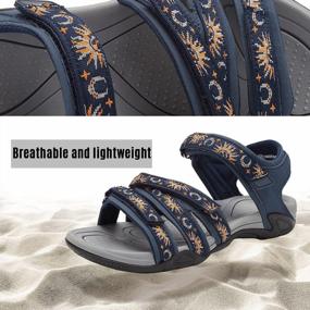 img 1 attached to Women'S Sport Sandals: Lightweight Hiking & Water Shoes For Outdoor Adventures