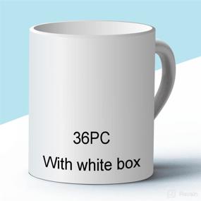 img 3 attached to ☕️ 36-Pack Bulk Bundle, 11oz Sublimation Mugs/Cups, Ceramic Blank Coffee Mug & White Cup - Ideal for Sublimation Printing - White (36pc White)