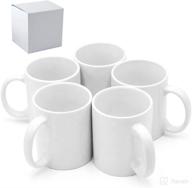 ☕️ 36-pack bulk bundle, 11oz sublimation mugs/cups, ceramic blank coffee mug & white cup - ideal for sublimation printing - white (36pc white) logo