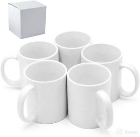 img 4 attached to ☕️ 36-Pack Bulk Bundle, 11oz Sublimation Mugs/Cups, Ceramic Blank Coffee Mug & White Cup - Ideal for Sublimation Printing - White (36pc White)