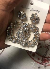 img 6 attached to 💎 Glamorous Aidyfeso Statement Drop Earrings: Stunning Crystal Stone Rhinestones, Perfect for Women, Girls, Weddings, Parties & Holidays!