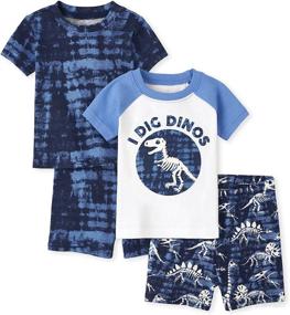 img 4 attached to 👪 Family Matching Pajama Sets: Snug Fit 100% Cotton by The Children's Place - Big Kid, Toddler, Baby