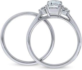 img 1 attached to BERRICLE Sterling Zirconia Anniversary Engagement Women's Jewelry ~ Wedding & Engagement