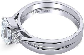 img 2 attached to BERRICLE Sterling Zirconia Anniversary Engagement Women's Jewelry ~ Wedding & Engagement