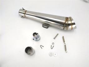 img 3 attached to 🏁 Annpee GY6 125cc 150cc 7-inch High Performance Racing Exhaust Muffler System - Ultimate Silver Upgrade for Scooters, Mopeds, ATVs, and Go Karts