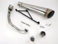 🏁 annpee gy6 125cc 150cc 7-inch high performance racing exhaust muffler system - ultimate silver upgrade for scooters, mopeds, atvs, and go karts logo