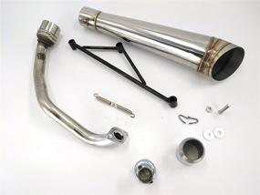 img 4 attached to 🏁 Annpee GY6 125cc 150cc 7-inch High Performance Racing Exhaust Muffler System - Ultimate Silver Upgrade for Scooters, Mopeds, ATVs, and Go Karts