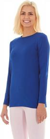 img 4 attached to Women'S Thermal Underwear Shirt - Bodtek Premium Fleece Lined Long Sleeve Baselayer Top