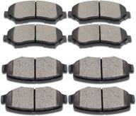 🔵 scitoo ceramic brake pads: high-quality 8pcs front rear brake pads kit for dodge nitro, jeep liberty, and wrangler (2007-2018) логотип