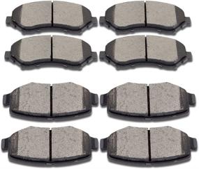 img 4 attached to 🔵 SCITOO Ceramic Brake Pads: High-Quality 8pcs Front Rear Brake Pads Kit for Dodge Nitro, Jeep Liberty, and Wrangler (2007-2018)